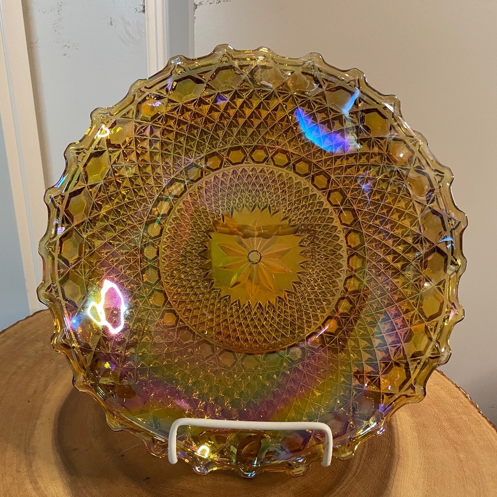 Indiana Glass Carnival Glass Plate